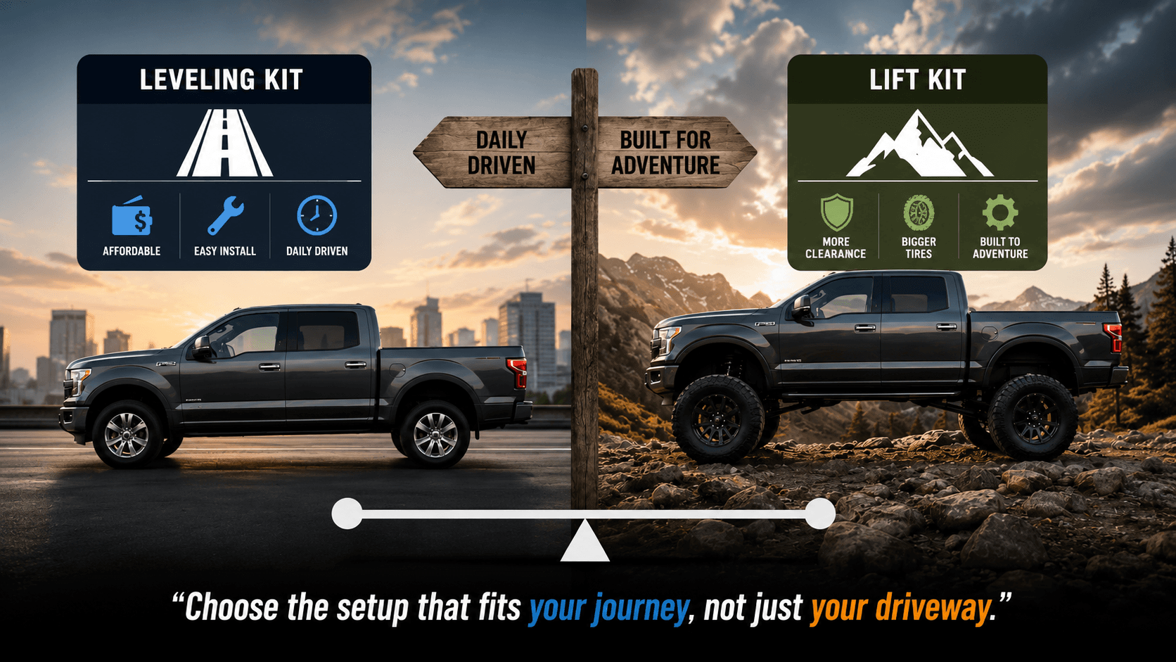 Lift Kits vs. Leveling Kits Side-by-Side Comparison