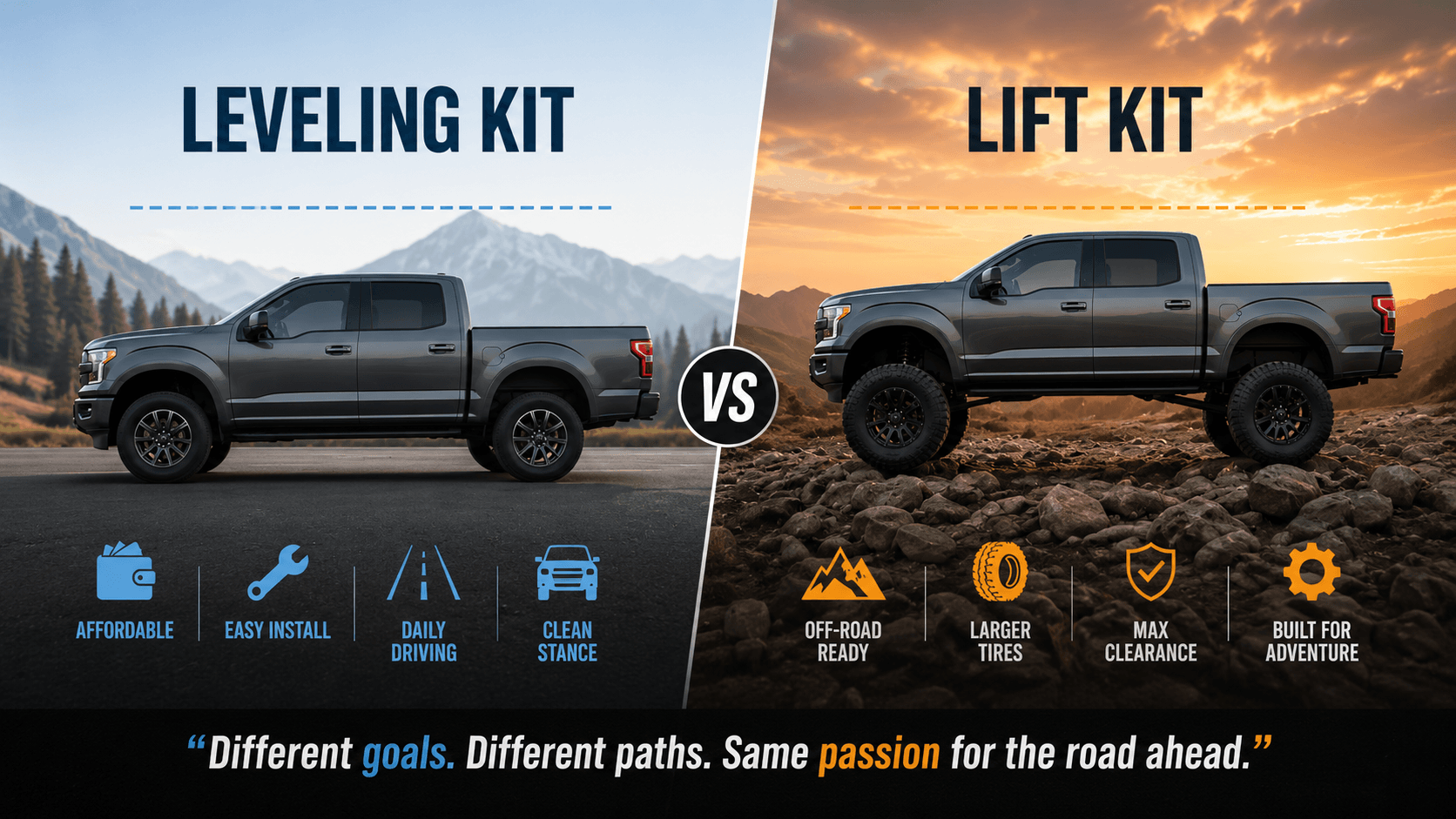Lift Kits vs. Leveling Kits, What Truck Owners Must Know